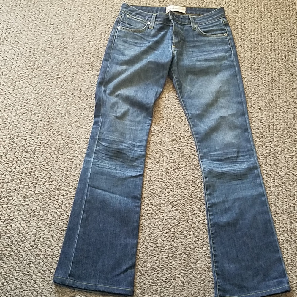 Paperdenim&cloth flare blue jeans